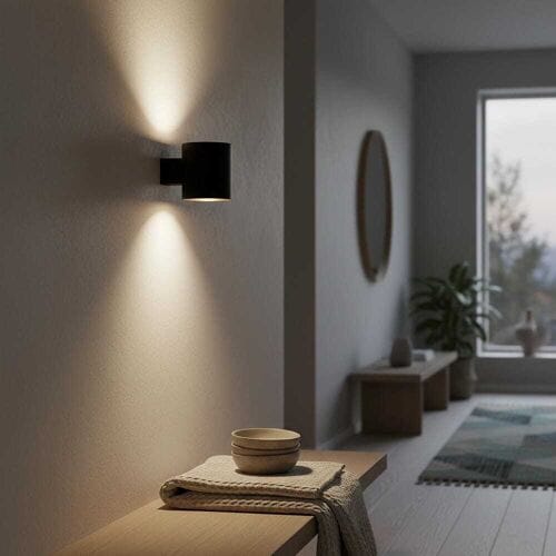 LUSENZ Wandlamp Pyxis nero - G9-fitting - Cilindervormig - Minimalistisch design - IP20 voor binnen