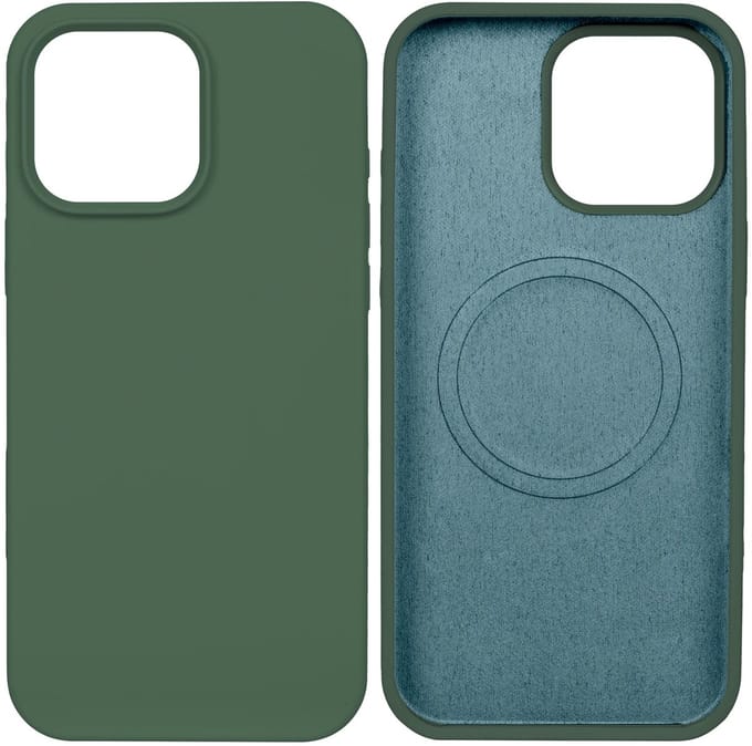 Rixus Soft TPU Phone Case With MagSafe For Apple iPhone 16 Pro Dark Green