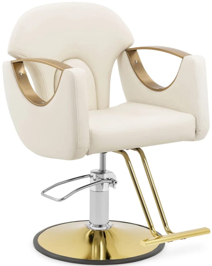 physa Kappersstoel met voetensteun - 55 - 65 cm - 180 kg - Creme 10040751