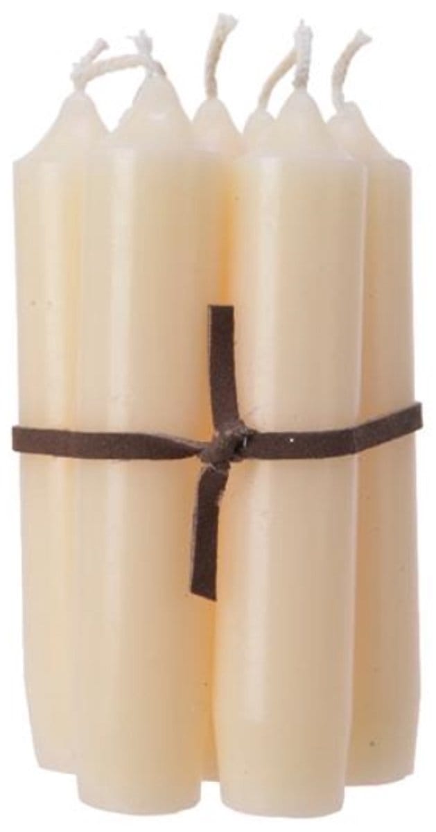 Puntkaars wax 7 stuks 6,5x6,5x11cm creme