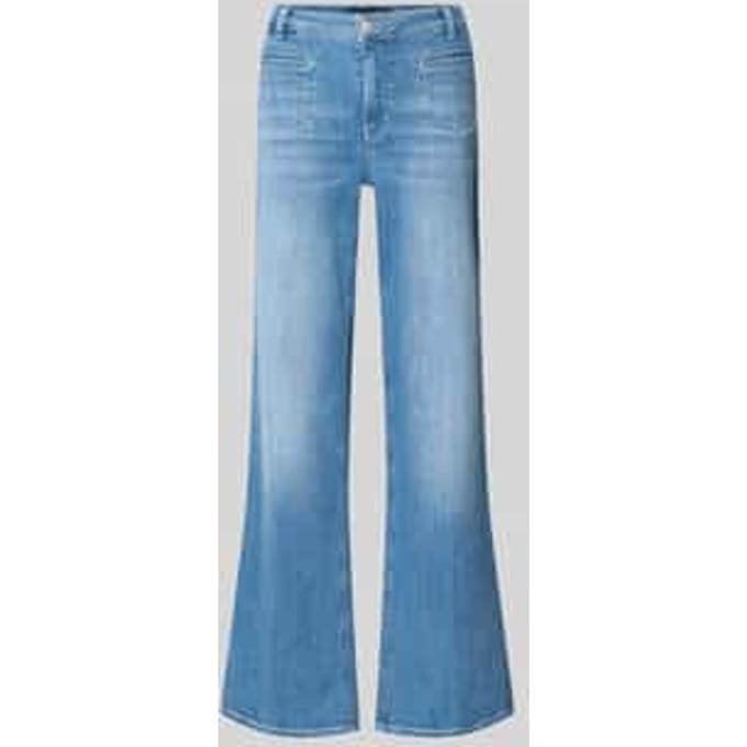 flared fit jeans van katoenmix model 'NELLA'