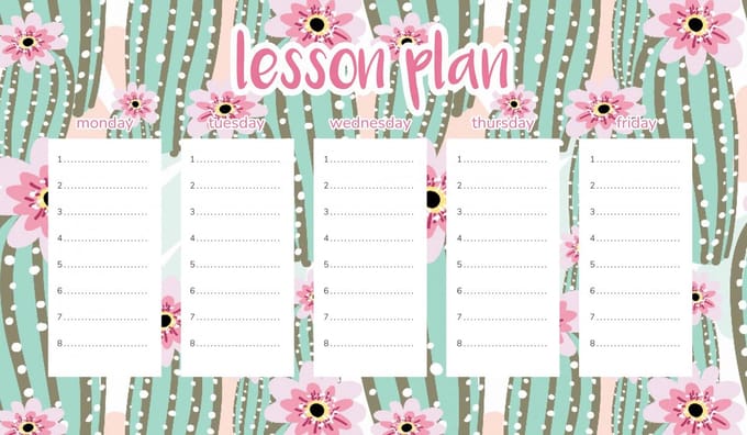Wallvy - Magnetische Lesrooster - 45x26cm - Roze Cactussen - Personaliseerbaar