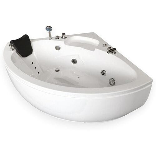 ELITESHOPPING Witte hottub 135 X 135 cm voor 2 personen 9 jets – Briony