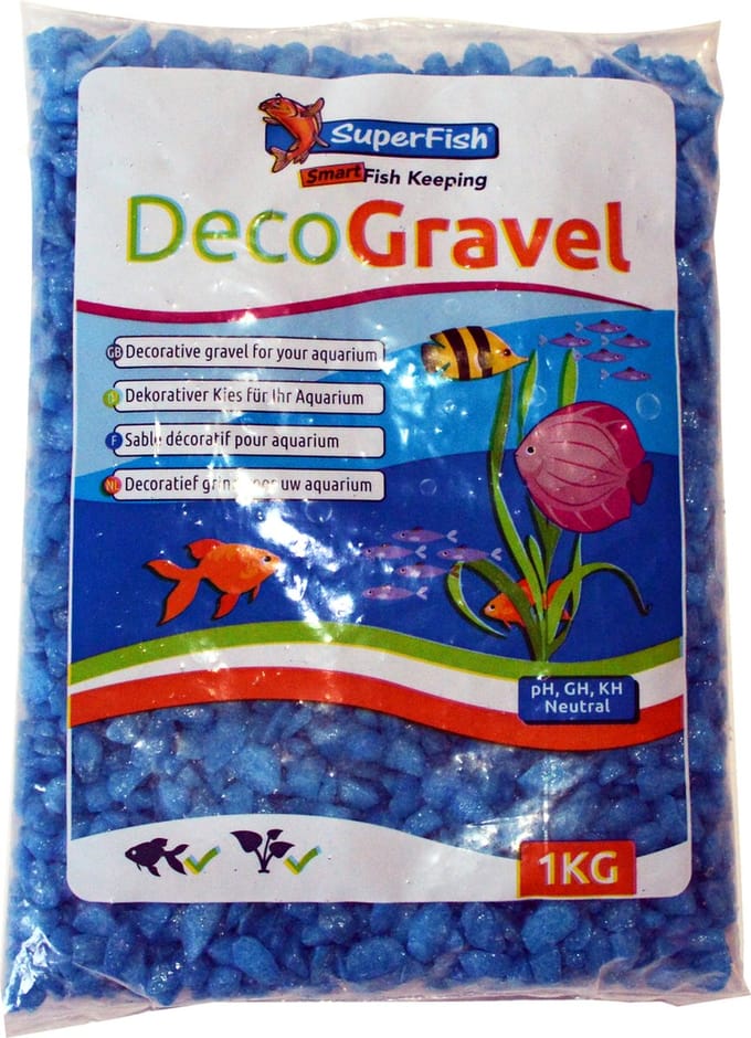 SuperFish Deco Grind Neon Blauw 1KG