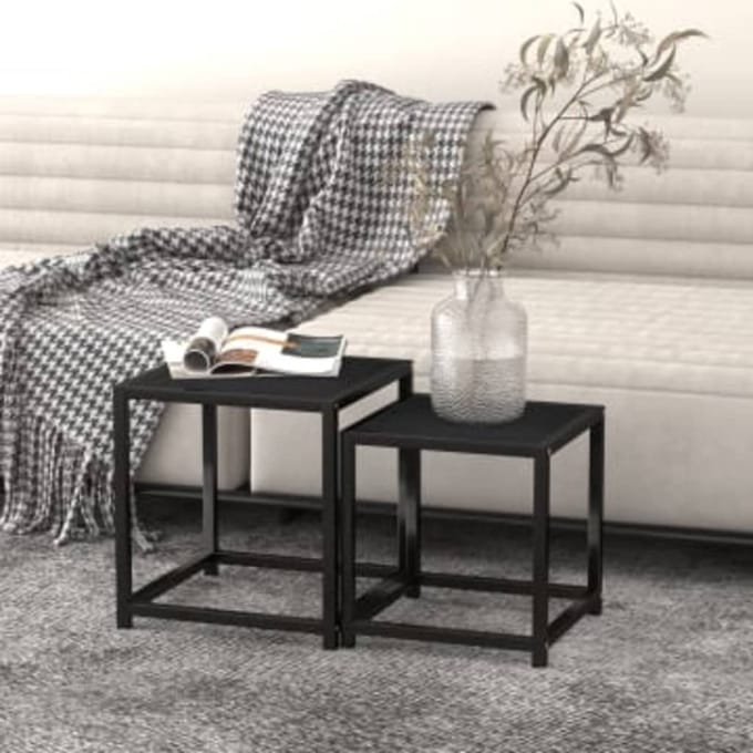 vidaXL - Salontafels - 2 - st - MDF - zwart