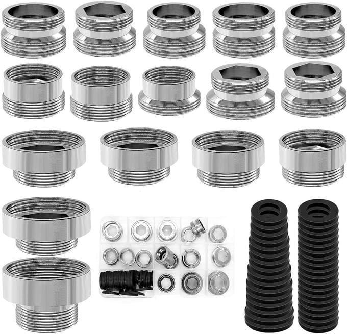Keukenkraan - 16 Stuks Metalen Kraanadapters voor Waterfilter