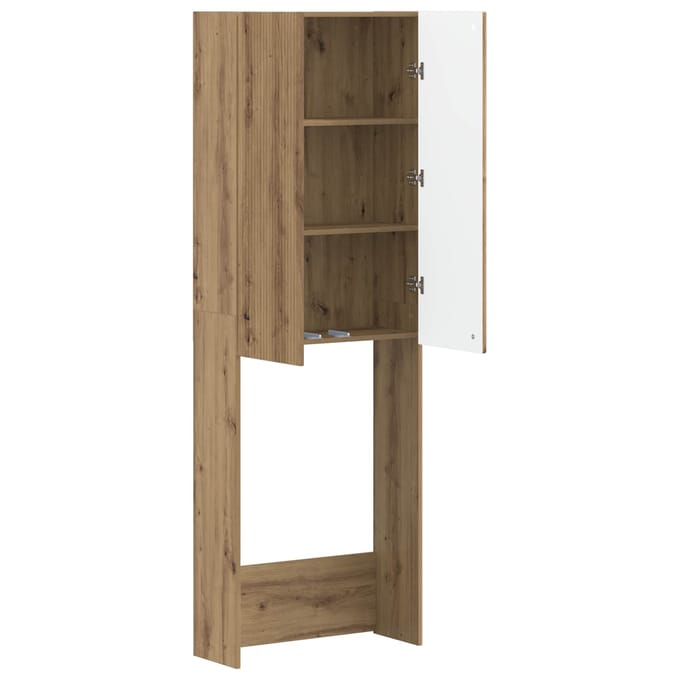vidaXL - Toiletkast - ARNHEM - Artisanaal - eiken - 66 - x - 25,5 - x - 190 - cm