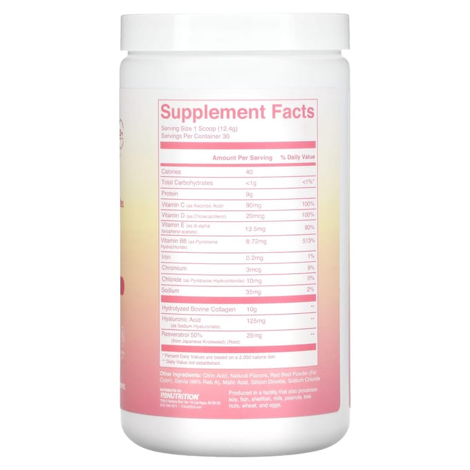 310 Nutrition, Collagène, Peptides de Collagène de Type I & III, Limonade Rose, 13,1 oz (372 g)