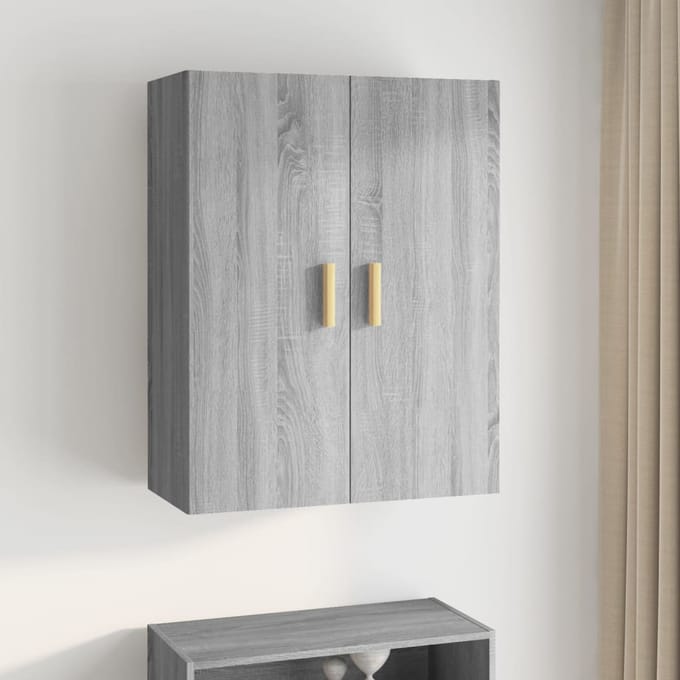 vidaXL - Bovenkast - 69,5x34x90 - cm - grijs - sonoma - eikenkleurig