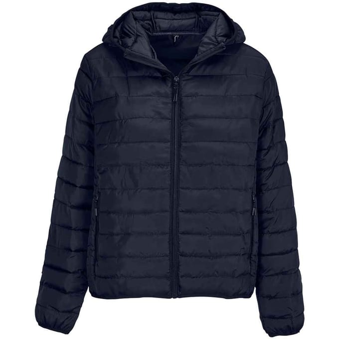 SOLS Dames Stream Gewatteerde Hoodie Jas (Frans Marineblauw)