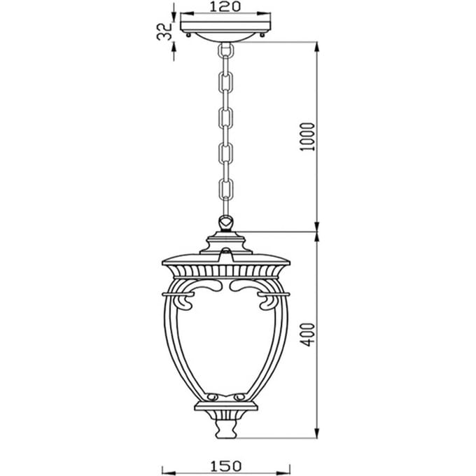 Maytoni Fleur buiten hanglamp, brons