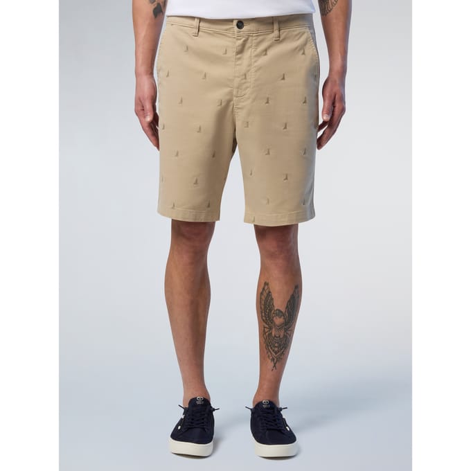 North Sails Chino korte broek Vrijheid geborduurd