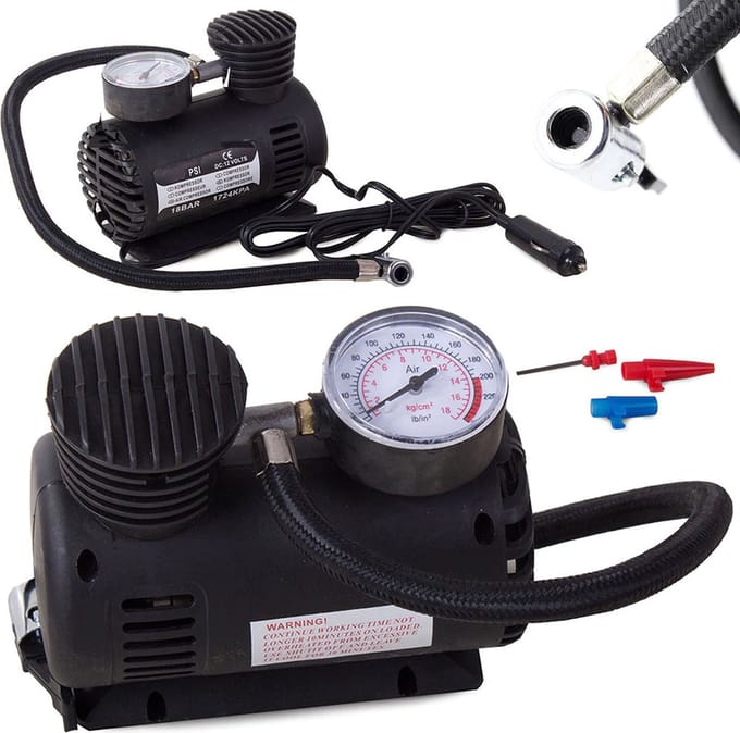 Mini Compressor - Automatische Compressor - 12V - Via Sigarettenaansteker