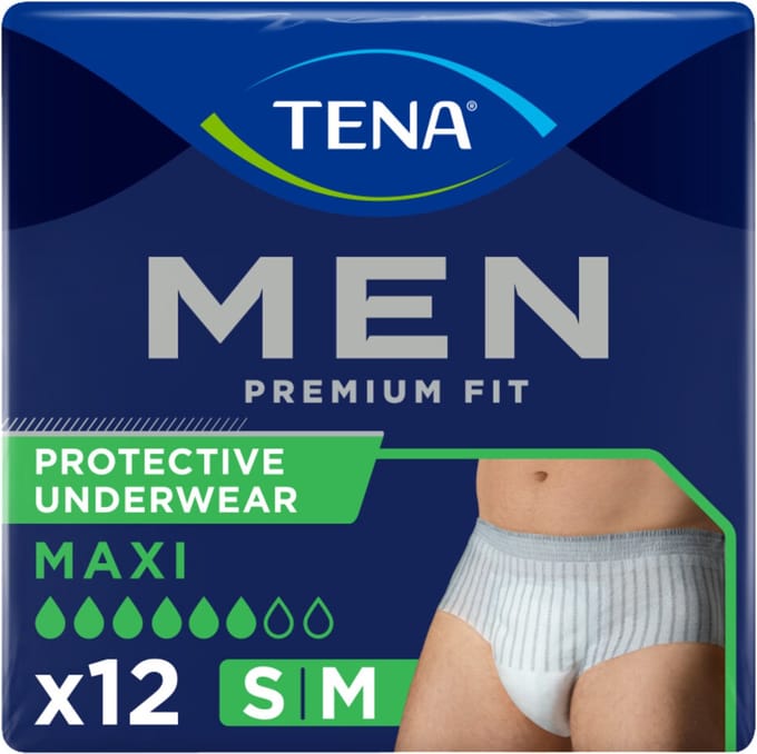 TENA - Men Premium Fit Maxi S/M - 4 x 12 stuks - Voordeelverpakking
