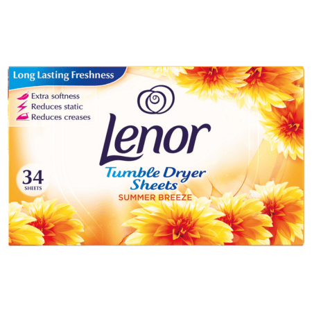 Lenor - Droogtrommeldoekjes - Zomerbries - Summer Breeze - 34 Doekjes