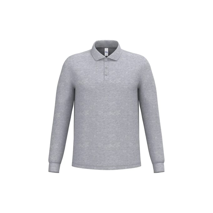 Polo van piqué stof met lange mouwen iDeal Basic Brand
