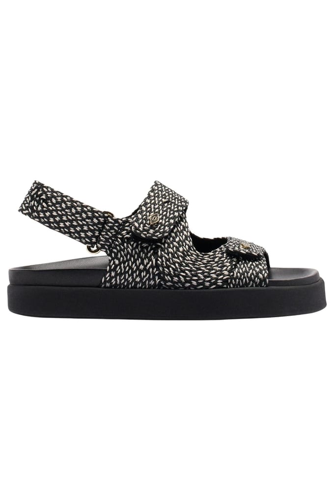 BA&SH Sandales Cratch Noirblanc Taglia: 36 | Infradito Outlet | Donna