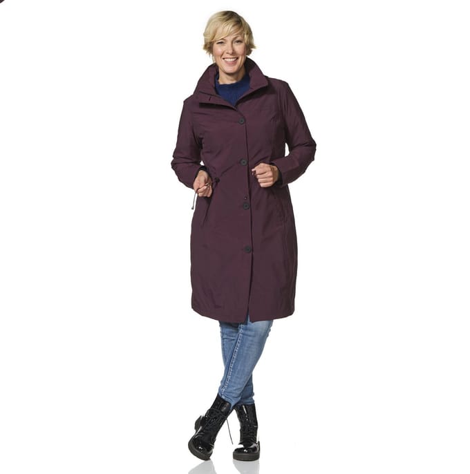 Happy Rainy Days Lange Regenjas Dames Porto Burgandy