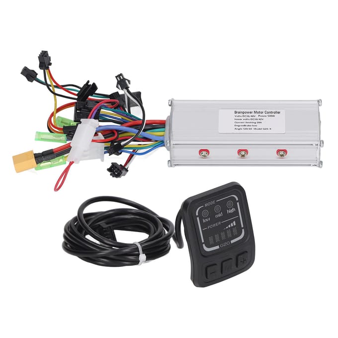Elektrische Fiets Controller 36V 48V 500W Scooter Motor Controller met G20 Display Paneel Set Kit white