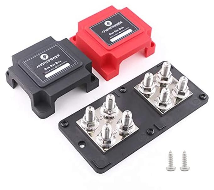 Heavy-Duty Bus Bar Box met 8 Terminals voor Batterijdistributie - 12V-48V DC