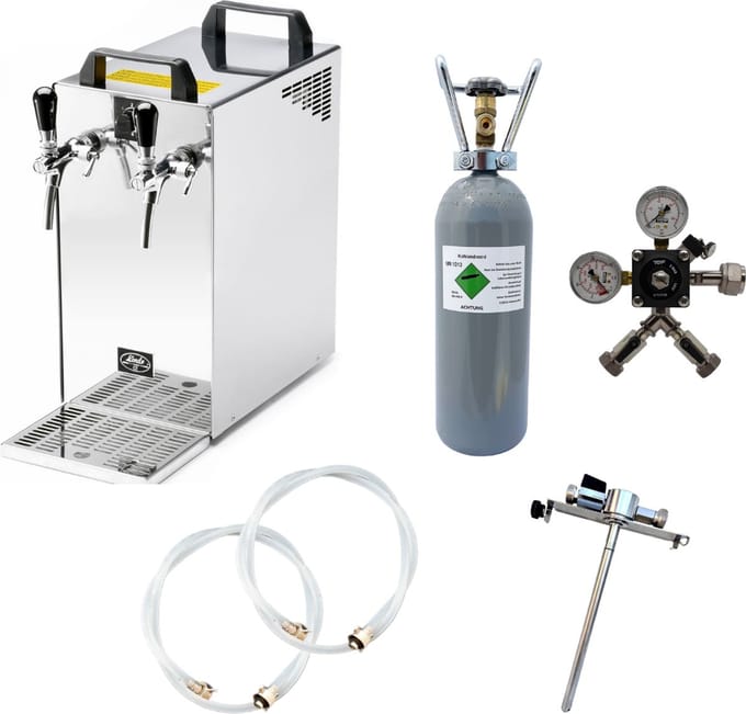 Complete set - Biertap - Kontakt 40 - 2-kraans, 50 liter/u - met 5L Adapter