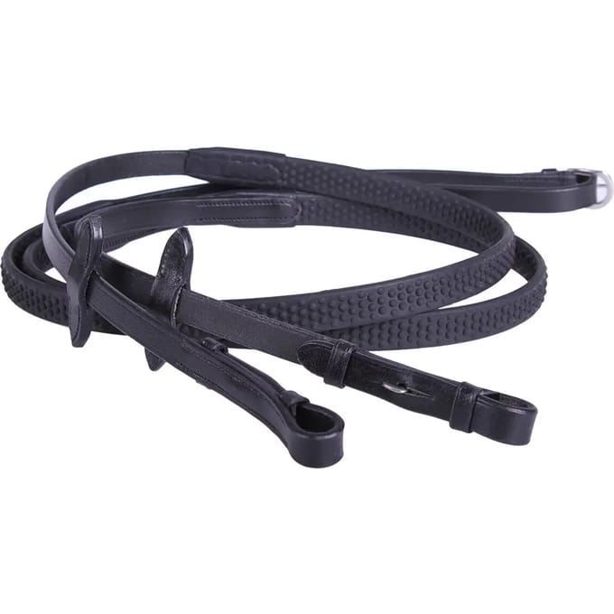 Qhp Teugels  Rubber Soft - Zwart - paard