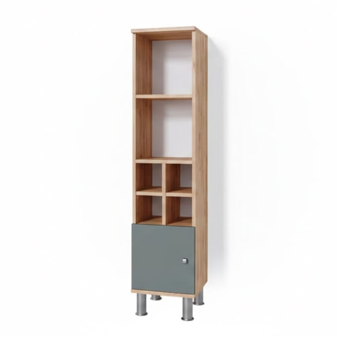 Vicco Fynn Halfhoge kast – 30 x 130.6 cm kleine deur Groen