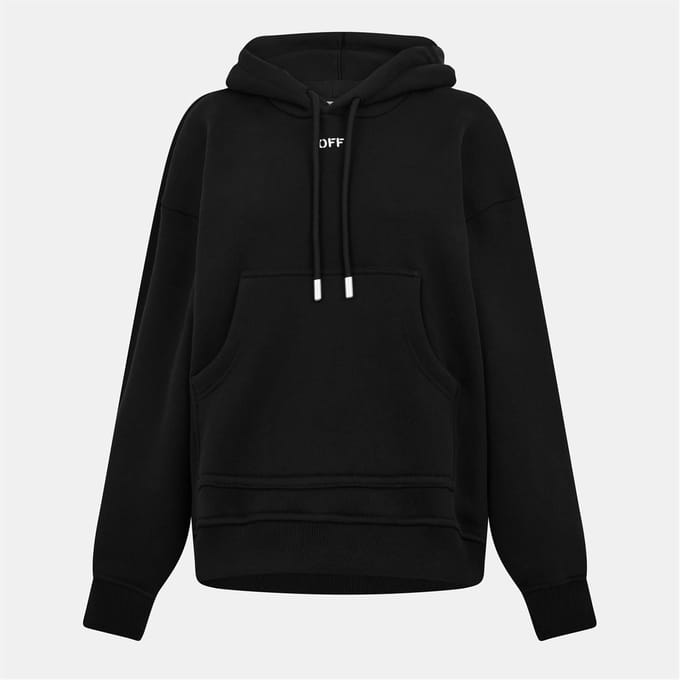 Dames Off White Off Stampullover Hoody in Zwart/Wit