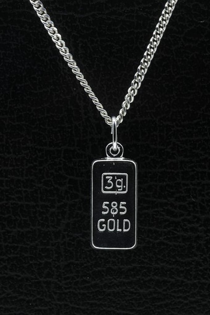 Zilveren Goudkleurige ketting hanger