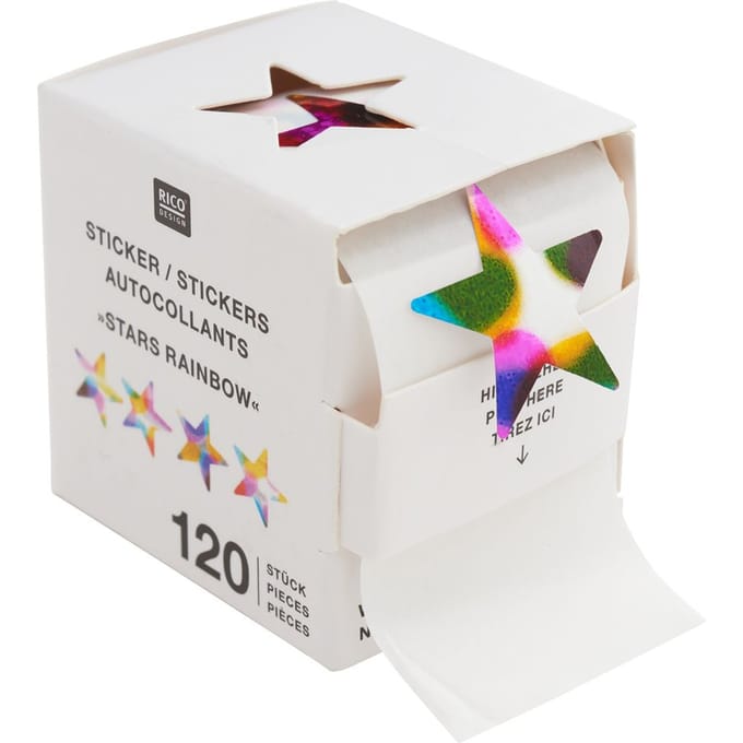 Regenboogsticker "Sterren"