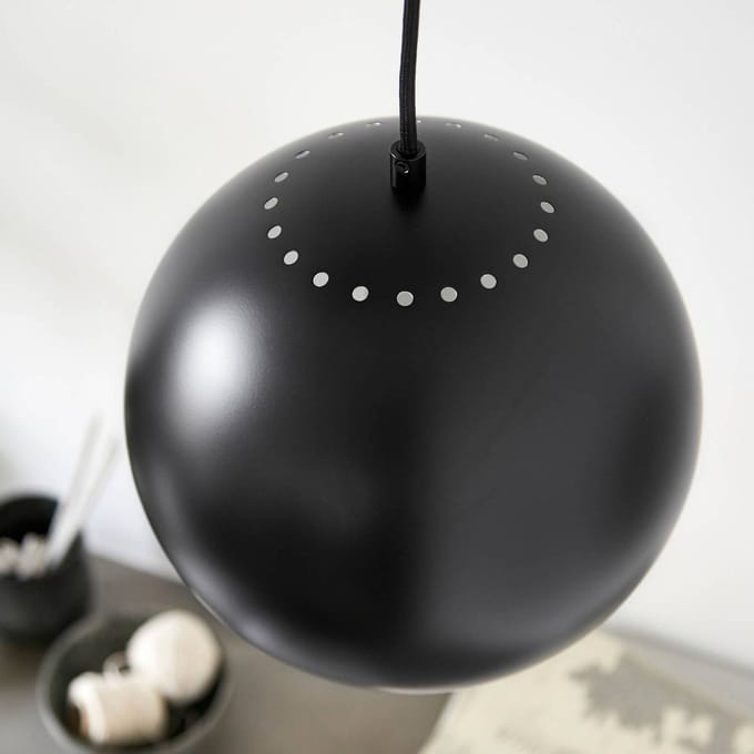 FRANDSEN Ball hanglamp, Ø 25 cm, matzwart