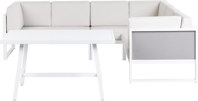 CASTELLA/FRATTE - Loungeset voor 6 - Gebroken wit - Links - Aluminium