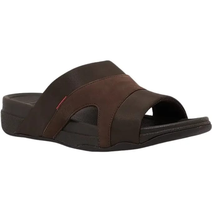 FitFlop Freeway™ III Textile Men Heren Slippers - Chocolate