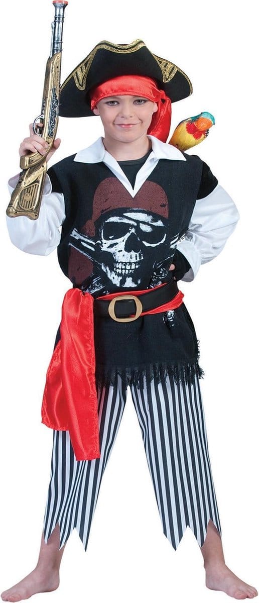 Piratenkostuum jongen Sailor 4-delig - Maat 140