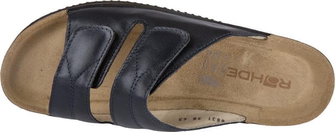 Rohde Dames Slipper Klittenbandsluiting - Blauw - 43