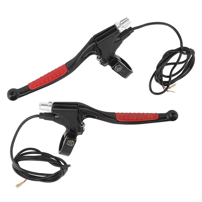2 stuks Aluminium Fietsremhendel Elektrische Remhendel voor Elektrische Fietsen Scooters black