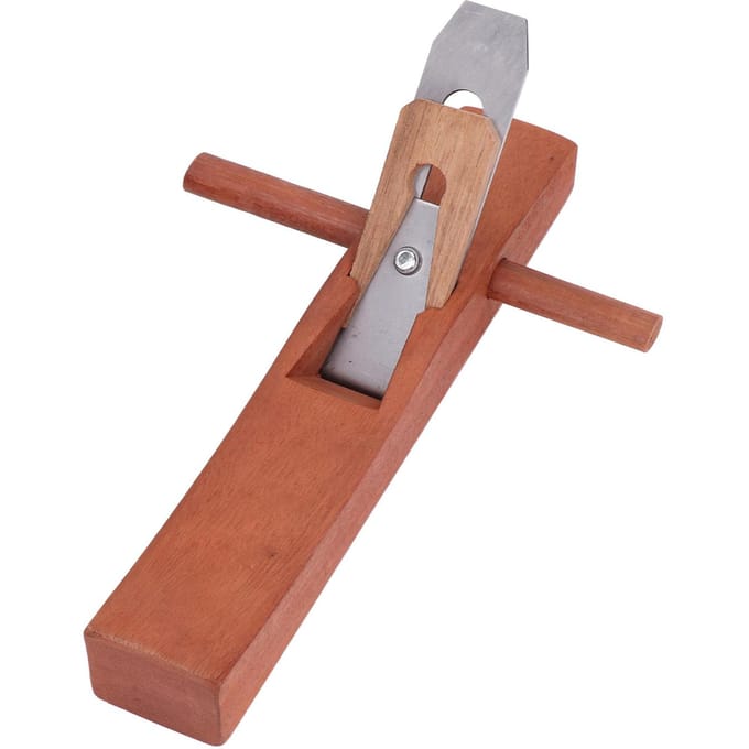 Rabot à main de menuiserie Acier 55# Padouk Mini Rabots à bois manuels Outil d'artisanat du bois de charpentier brown