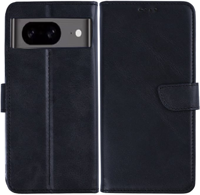 Rixus Bookcase For Google Pixel 8 Black