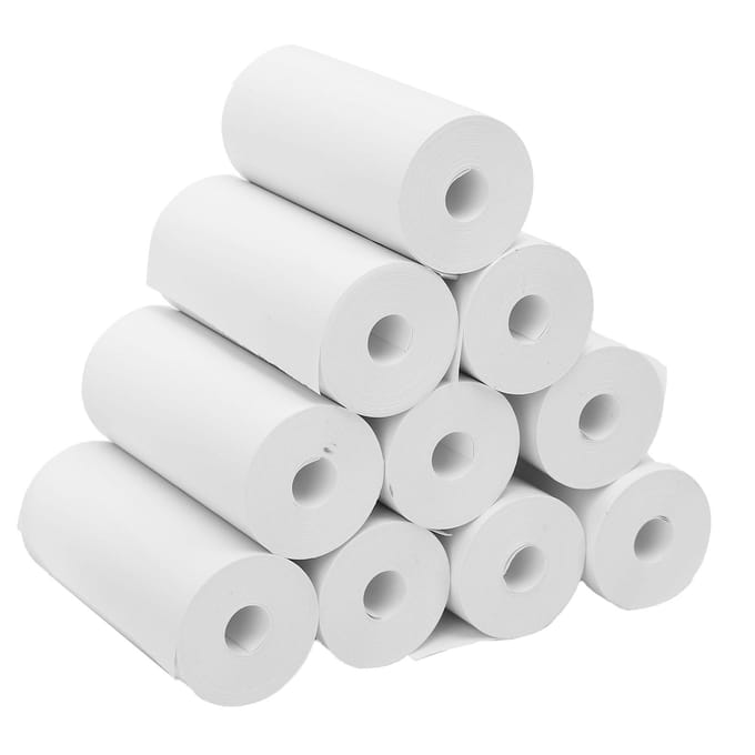 10 Rollen Instant Camera Printpapier 57x25mm Thermisch Printpapier voor Navulling Reserve Accessoire white
