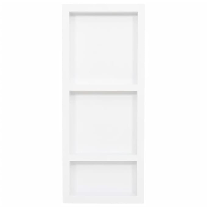 vidaXL - Douchenis - met - 3 - vakken - 41x99x9 - cm - hoogglans - wit