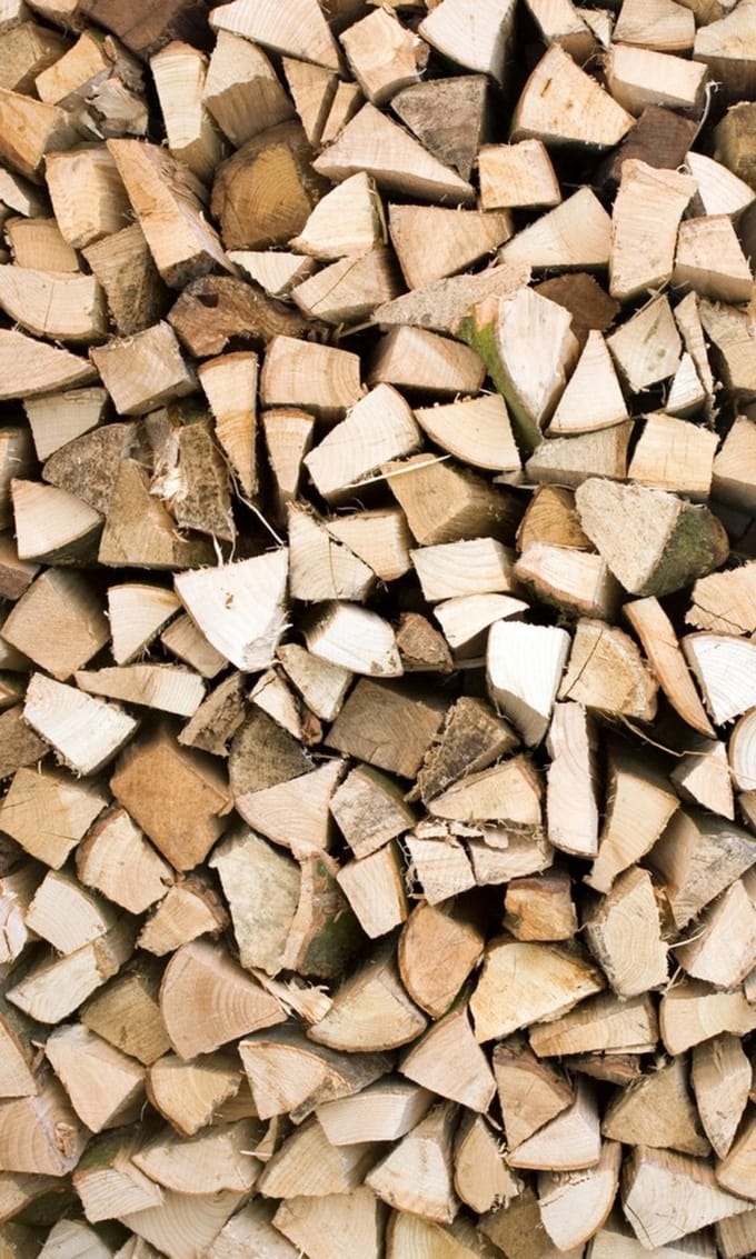 Fotobehang - Timber Logs 150x250cm - Vliesbehang