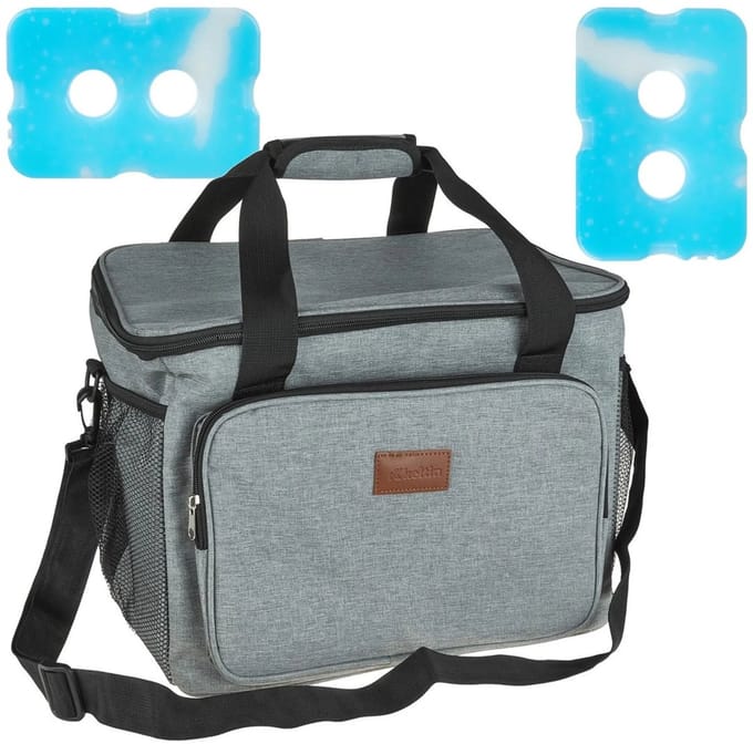 Keltin Thermische tas - 28L - Grijs - Inclusief 2 koelelementen - Langdurige temperatuurbehoud