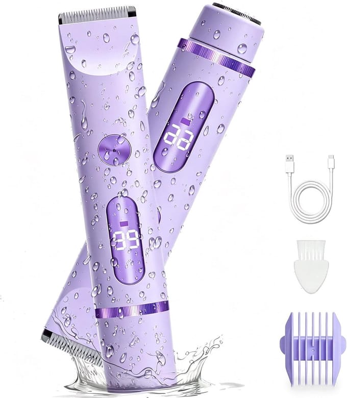 Dames Trimmer - Ontharingsapparaat - Gladde Huid - Dubbele Scheerkop - IPX7 Waterdicht - Wit
