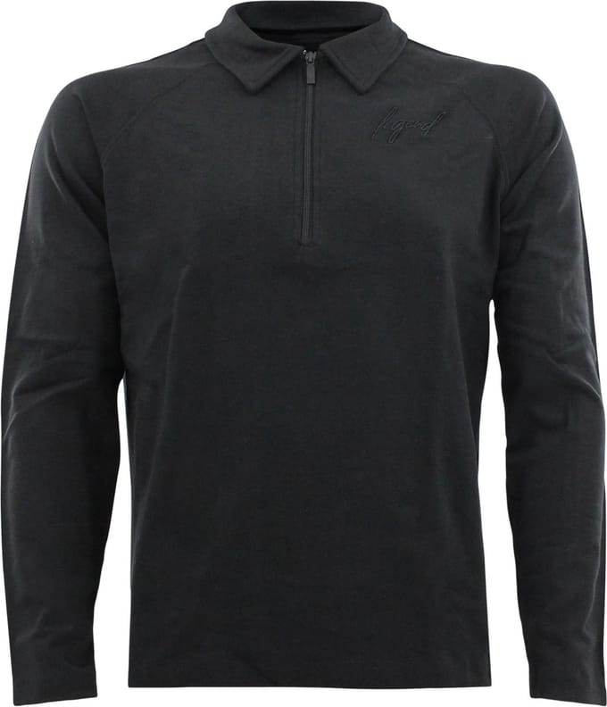 Sweater LA Luxe Lounge half zip zwart heren/dames katoen M
