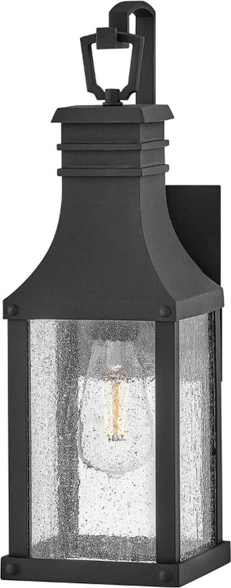 Hinkley LED Wand Buitenlamp Beacon Hill | 1X E27 Max 60W | IP44 | Dimbaar | Museum Black