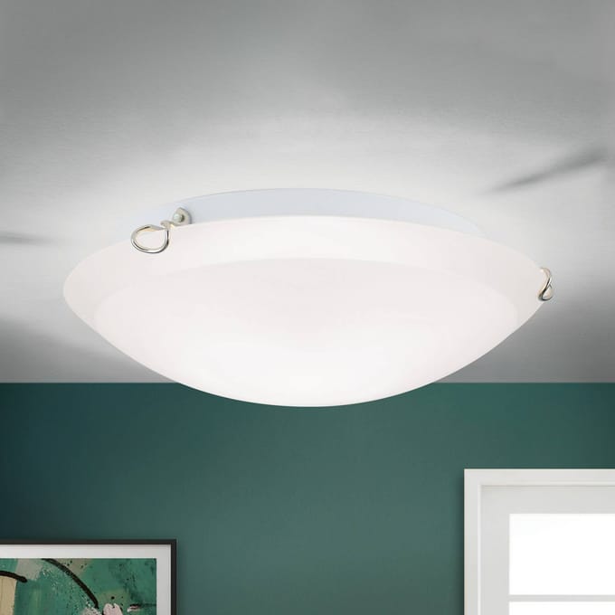 ORION Plafondlamp Agada, opaalglas, chroom, 30 cm
