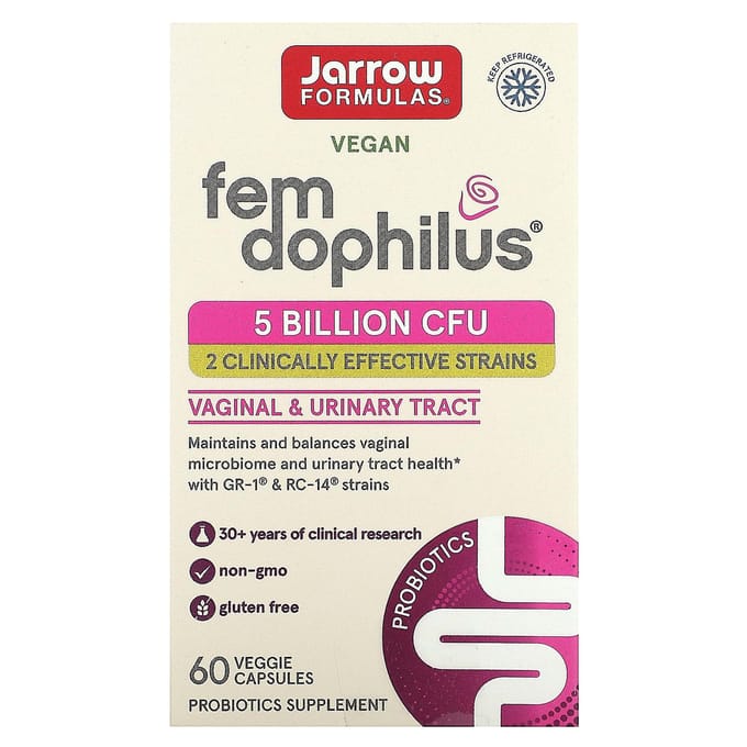 Jarrow Formulas, Fem Dophilus, 5 milliards d'UFC, 60 capsules végétales