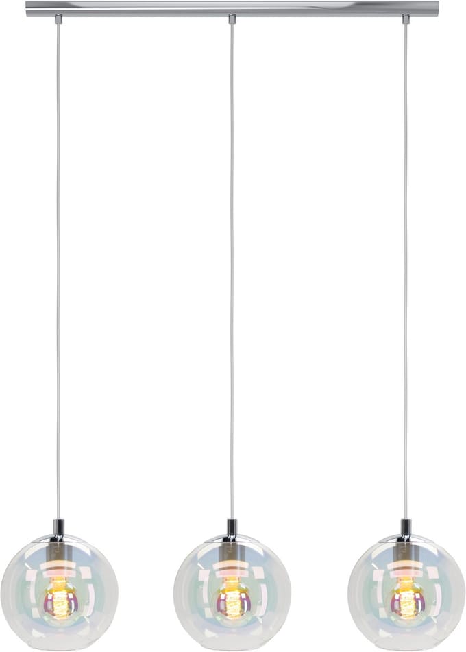 EGLO Ariscani 2 Hanglamp - E27 - 76.5 cm - Chroom/Gekleurd glas