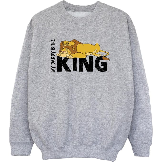 Disney Jongens The Lion King Daddy Is King Sweatshirt (Sportgrijs)
