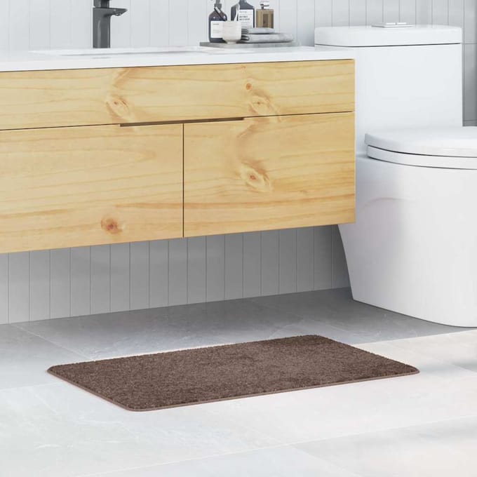 vidaXL - Antislip - Badmat - Bruin - 50 - x - 80 - cm - PP